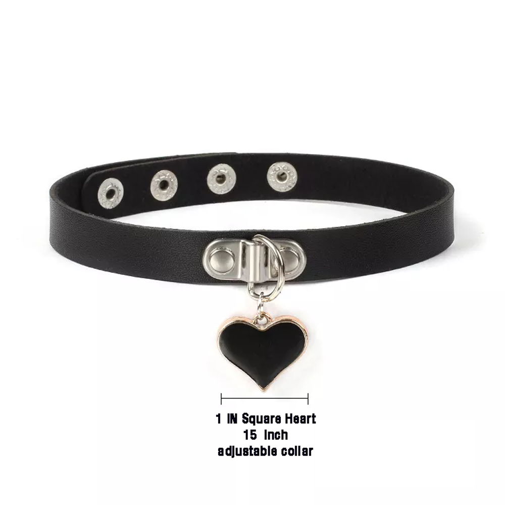 Hotwife Club Black Heart Adjustable Choker/Collar