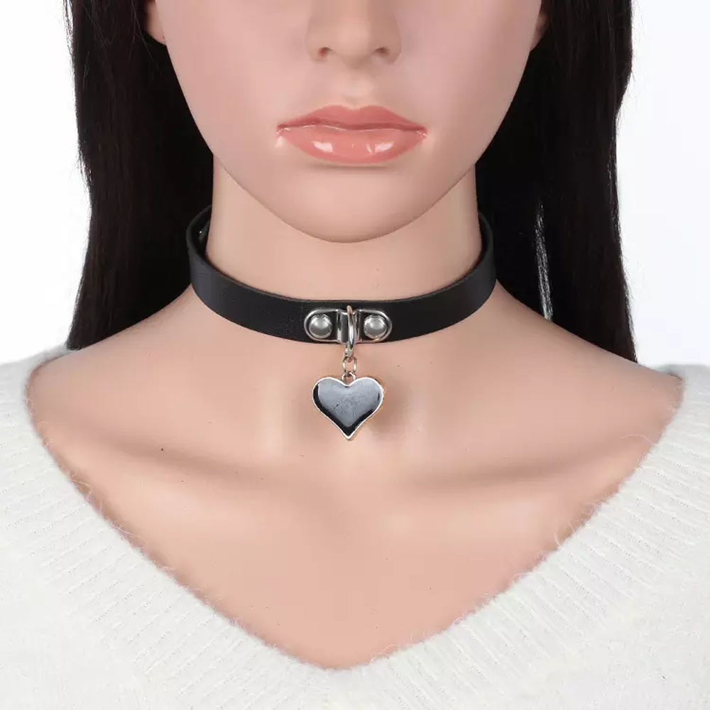 Hotwife Club Black Heart Adjustable Choker/Collar