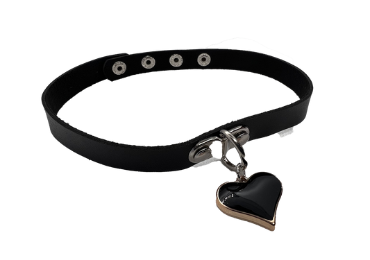 Hotwife Club Black Heart Adjustable Choker/Collar