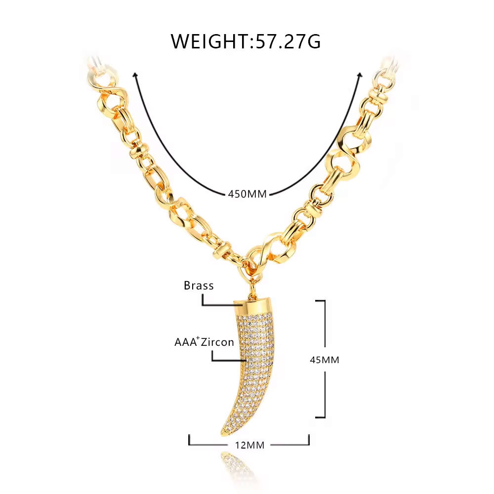 The Hotwife Club Italian Horn Necklace for Ladies.