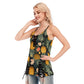 Hotwife Club Upside Down Pineapple  V-neck Eyelet Lace-up Cami Dress for Swingers and Vixens
