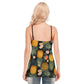 Hotwife Club Upside Down Pineapple  V-neck Eyelet Lace-up Cami Dress for Swingers and Vixens
