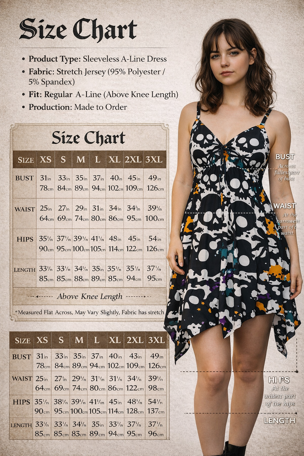 Gothic Skull Garden Slip Dress – Handkerchief Hem | The Hotwife Club Exclusive