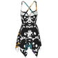 Gothic Skull Garden Slip Dress – Handkerchief Hem | The Hotwife Club Exclusive