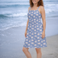 Hotwife Club Blue Floral Summer Women's Sleeveless Cami Dress