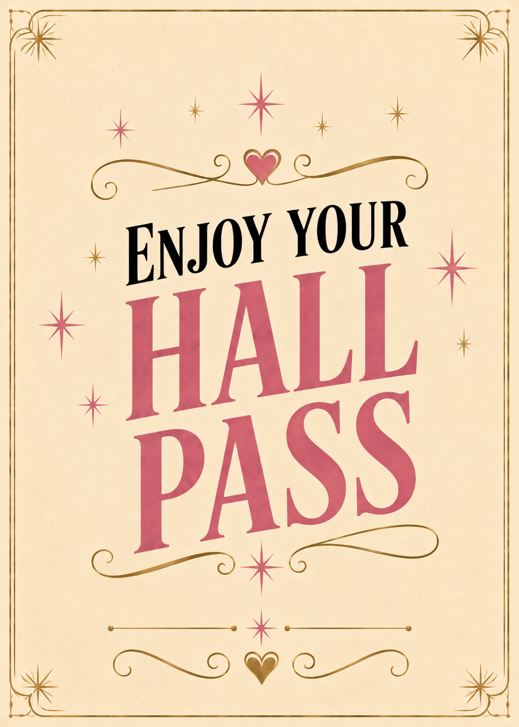 Hotwife Club Favorite Bad Idea Hall Pass Greeting Card - 5x7 Folded Card with Red Envelope