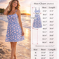 Hotwife Club Blue Floral Summer Women's Sleeveless Cami Dress